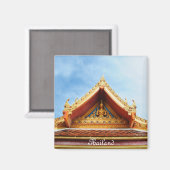 Tempel in Thailand Magnet (Vorderseite/Rückseite)