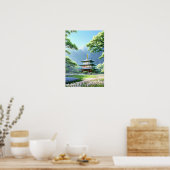 Tempel inmitten der Natur Poster (Küche)