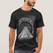 Tempel Kukulcán Mayan Pyramids Aztec Kalender T-Shirt (Vorderseite)