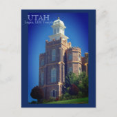 Tempel Logans, Utah LDS Postkarte (Vorderseite)