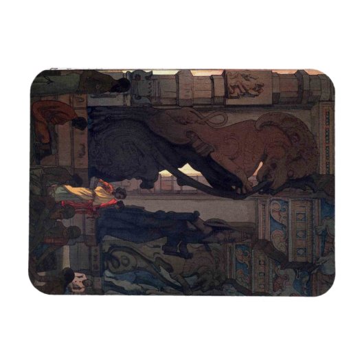 Tempel Meenakshi in Madurai, Hiroshi Yoshida Magnet (Horizontal)