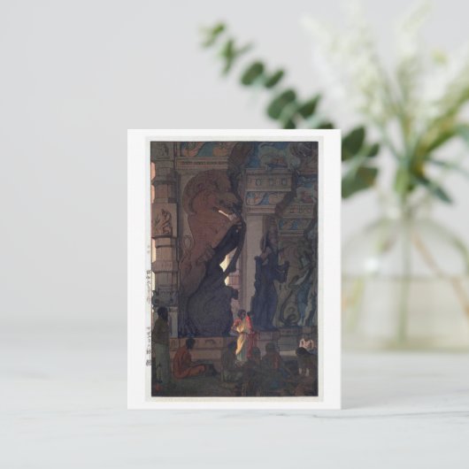 Tempel Meenakshi in Madurai, Hiroshi Yoshida Postkarte (Stehend Vorderseite)