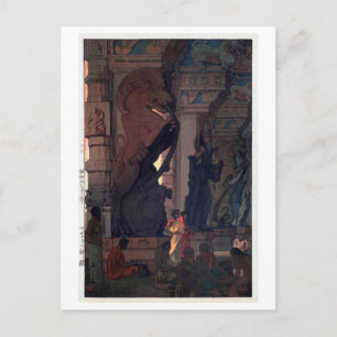 Tempel Meenakshi in Madurai, Hiroshi Yoshida Postkarte