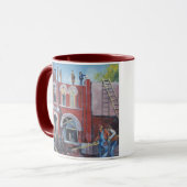 Tempel-Museums-Staats-Bank-Wandgemälde Tasse (Vorderseite Links)