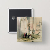 Tempel nannte EL Khasne, PETRA am 7. März 1839 pl Button (Vorne & Hinten)