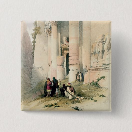 Tempel nannte EL Khasne, PETRA am 7. März 1839 pl Button (Vorderseite)