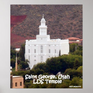 Tempel St George LDS Poster