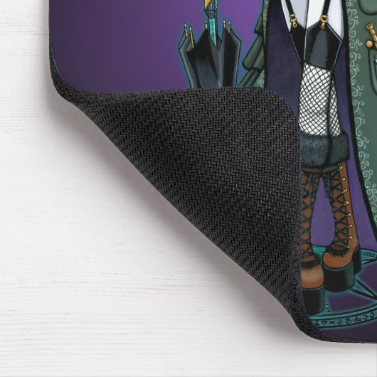 Tempel Steampunk Zeit-Reisend-Vampir Mousepad (Ecke)