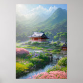 Tempel und wunderschöne Natur Poster (Vorne)