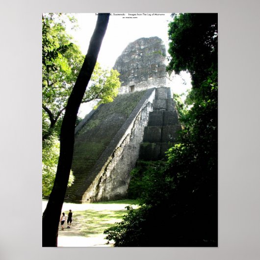 Tempel V, Tikal, Guatemala Poster (Vorne)