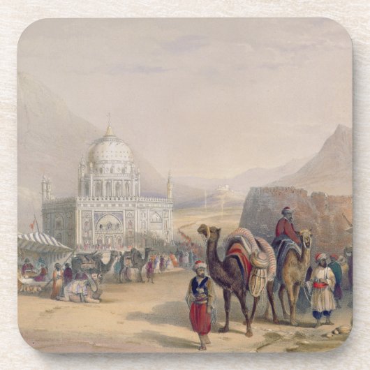 Tempel von "Ahmed Shauh", König von Afghanistan, Getränkeuntersetzer (Vorderseite)