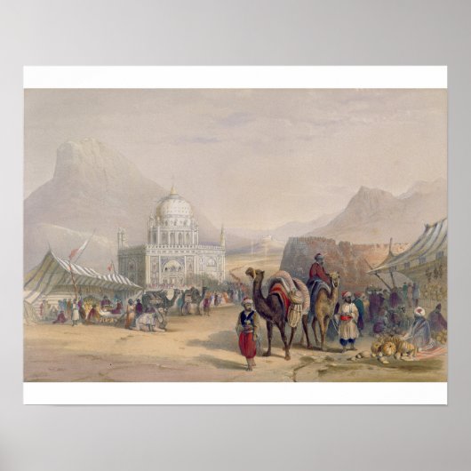 Tempel von 'Ahmed Shauh', König von Afghanistan, K Poster (Vorne)