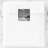 Tempel von Aphaea Quadratischer Aufkleber (Tasche)