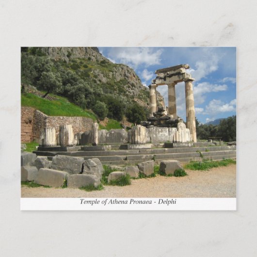 Tempel von Athena Pronaea - Delphi Postkarte (Vorderseite)