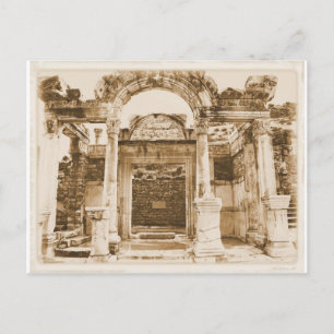 Tempel von Hadrian in Ephesus VINTAGER FOTOGRAFIE Postkarte