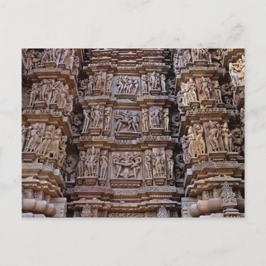 Tempel von Khajuraho, Indien Postkarte (Vorderseite)