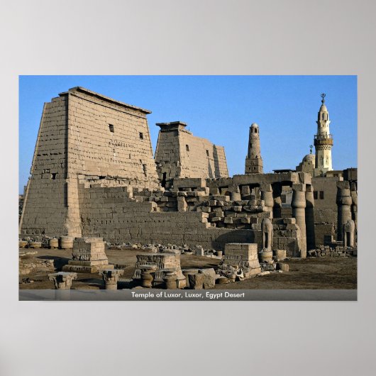 Tempel von Luxor, Luxor, Ägypten Wüste Poster (Vorne)
