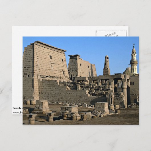 Tempel von Luxor, Luxor, Ägypten Wüste Postkarte (Vorne/Hinten)