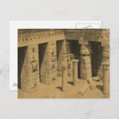Tempel von Ramses III. Ägypten um 1870 Postkarte (Vorne/Hinten)