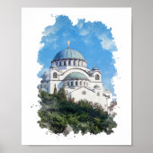 Tempel von Saint Sava Poster (Vorne)