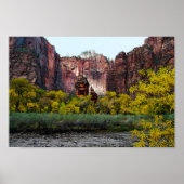 Tempel von Sinawava, Zion in Utah, 12x8 Poster (Vorne)