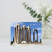 Tempel Zeus Athens Postkarte (Stehend Vorderseite)