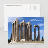 Tempel Zeus Athens Postkarte (Vorne/Hinten)