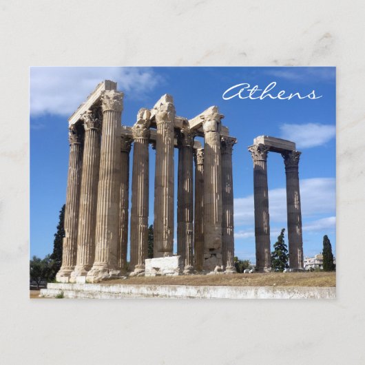 Tempel Zeus Athens Postkarte (Vorderseite)