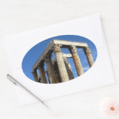 Tempel Zeus Ovaler Aufkleber (Umschlag)