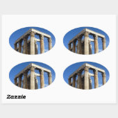 Tempel Zeus Ovaler Aufkleber (Blatt)