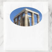 Tempel Zeus Ovaler Aufkleber (Tasche)