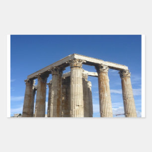 Tempel Zeus Rechteckiger Aufkleber