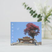 Tempelbaum Postkarte (Stehend Vorderseite)