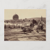 Tempelberg und Kuppel des Felsens in Jerusalem Postkarte (Vorderseite)