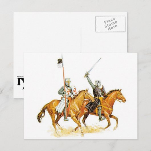 Tempelbrüder Postkarte (Vorne/Hinten)