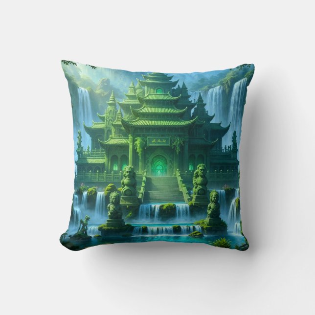 Tempelburg des geheimen Jadethrons Kissen (Vorderseite)