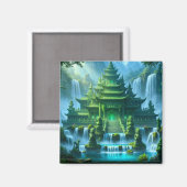Tempelburg des geheimen Jadethrons Magnet (Vorderseite/Rückseite)
