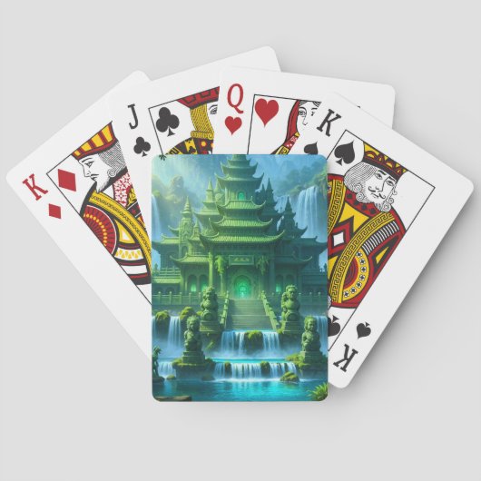 Tempelburg des geheimen Jadethrons Spielkarten (Rückseite)