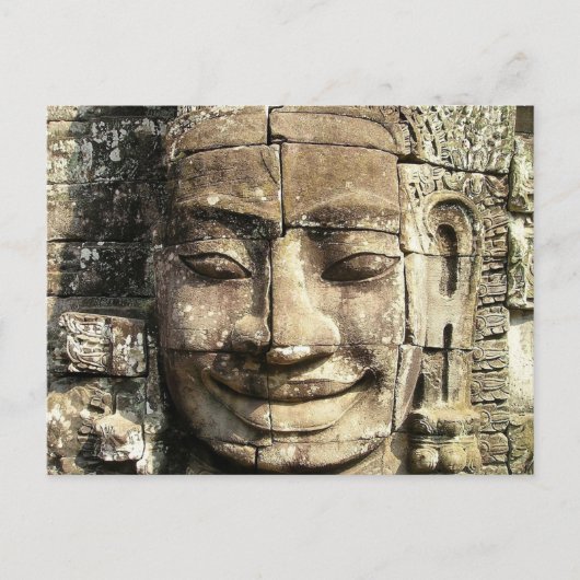 Tempelgesicht, Kambodscha Vintag Postkarte (Vorderseite)