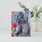Tempelhunde als Wächter Postkarte (Stehend Vorderseite)