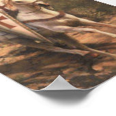 Tempelritter auf weissem Pferd Poster (Ecke)