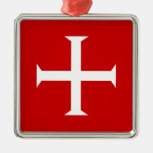 Tempelritter Rot Kreuz Malta teutonische Hospiall Ornament Aus Metall (Vorne)