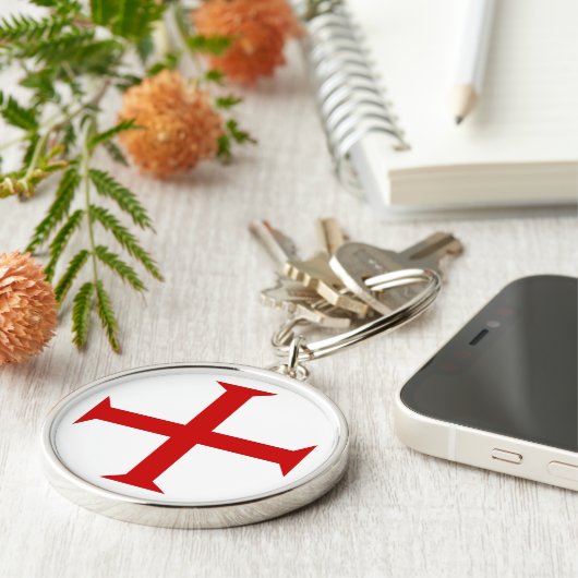 Tempelritter Rot Kreuz Malta teutonische Hospiall Schlüsselanhänger (Seite)