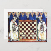 Tempelritter Schach spielen (1283) Postkarte (Vorne/Hinten)