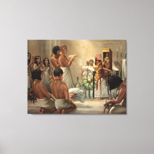 Tempelritual im alten Ägypten als Kunstdruck Leinwanddruck