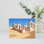 Tempelruinen von Kawa Sudan Postkarte (Stehend Vorderseite)