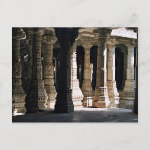 Tempelsäulen aus geschnitztem Marmor und Schatten Postkarte