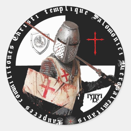 Tempelstreiter Aufkleber (Vorderseite)