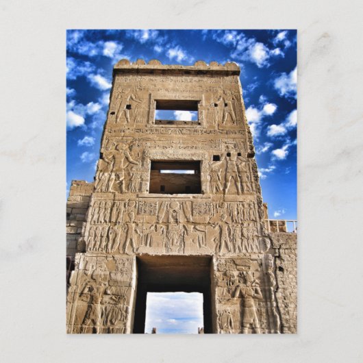 Tempeltor und blauer Himmel in Ägypten Postkarte (Vorderseite)