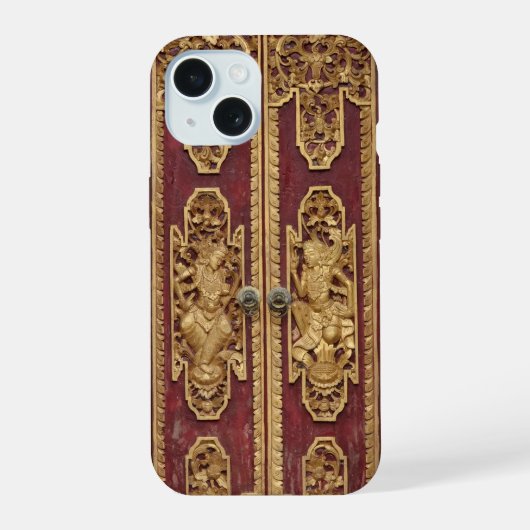 Tempeltür iPhone 15 Hülle (Rückseite)